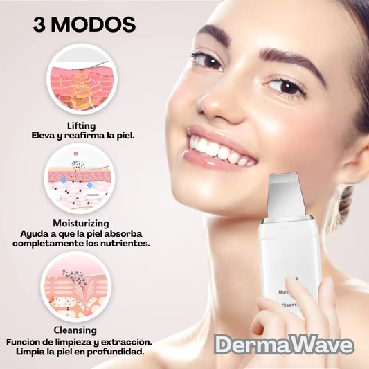 DermaWave – Espátula Facial Ultrasónica para una Piel Radiante y Joven