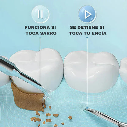 DentalClean ® : Quita Sarro eléctrico con eliminador de placa + cabezal intercambiable